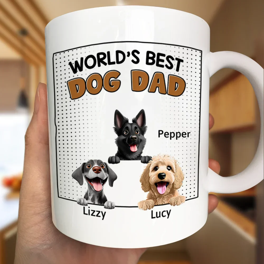 Dog Dad Thanks For Putting Up With My Sht - Personalized Mug - Image 3