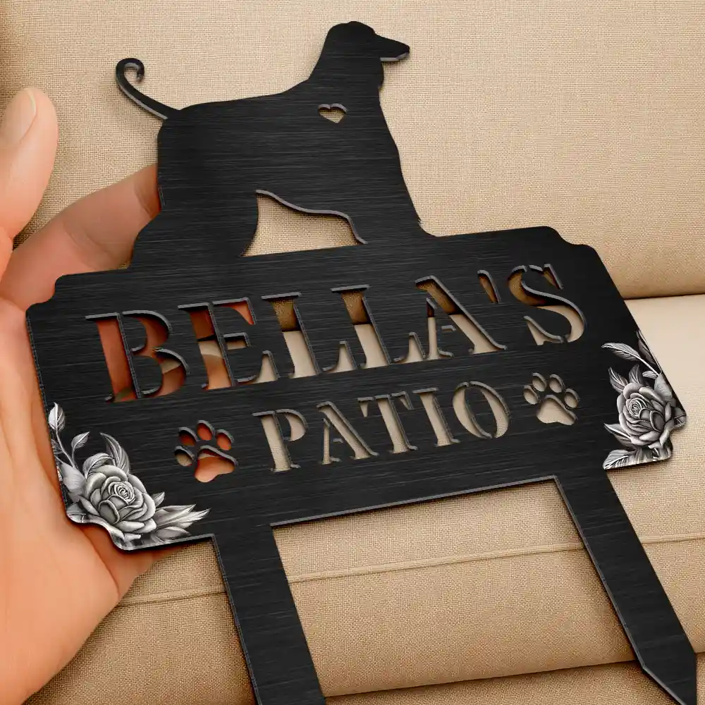 Dog Garden Memorial - Personalized Metal Garden Stake - Image 3