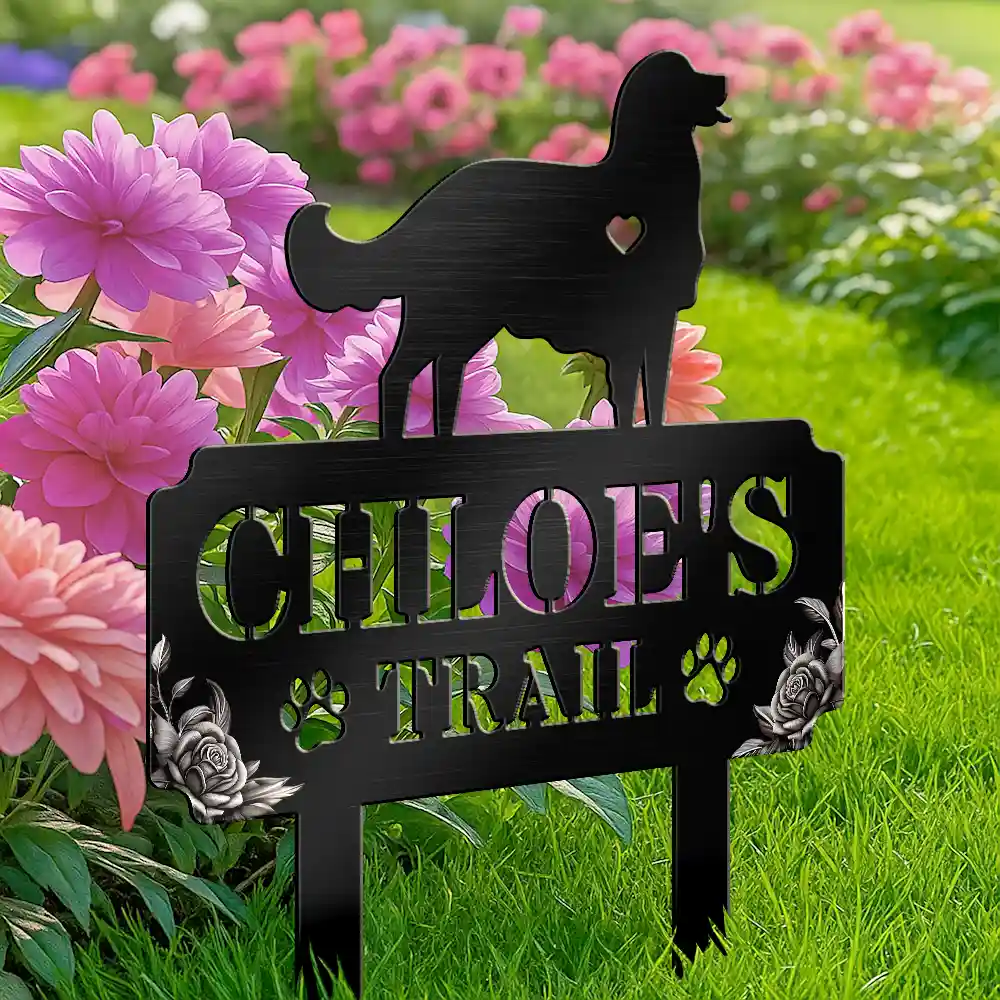 Dog Garden Memorial - Personalized Metal Garden Stake - Image 4