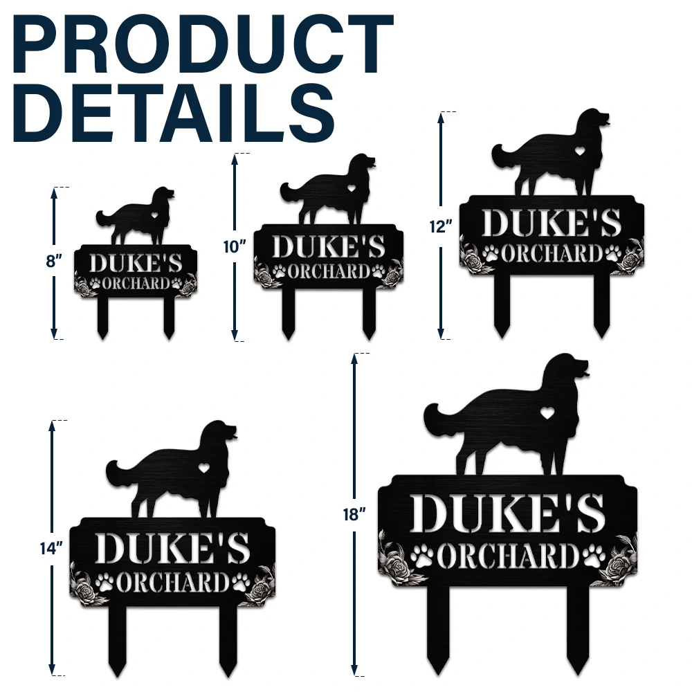Dog Garden Memorial - Personalized Metal Garden Stake - Image 5