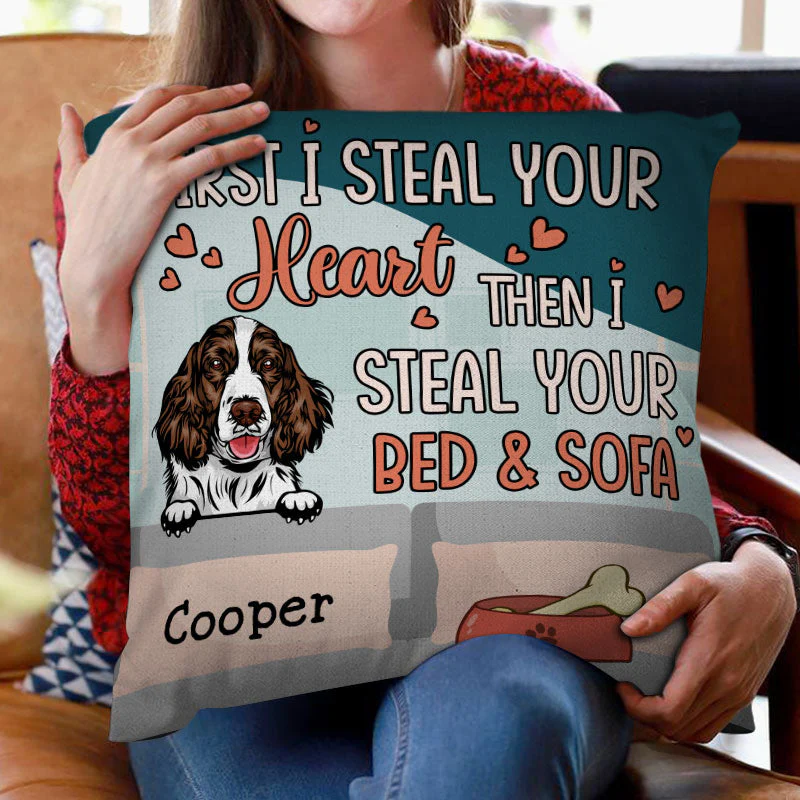Dog I Steal Your Bed & Sofa - Personalized Custom Pillow - Image 2