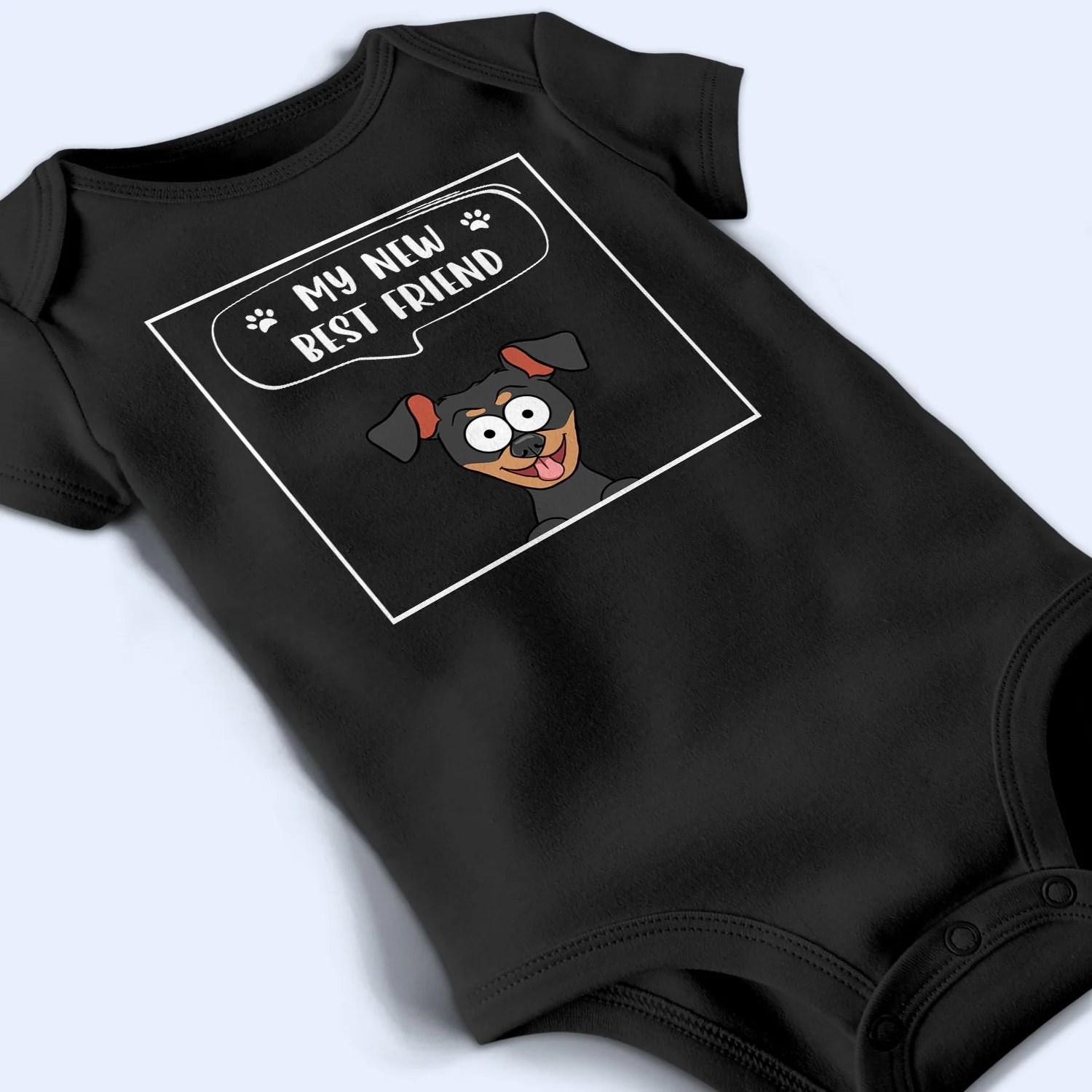 Dog Lovers New Best Friends - Gift For Baby, Baby Shower, New Born - Personalized Baby Onesie - Image 4