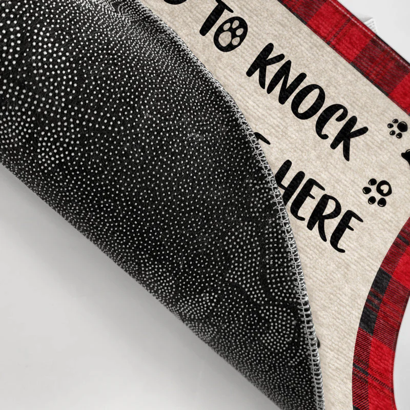 Dog Lovers No Need To Knock We Know - Personalized Custom Doormat - Image 3