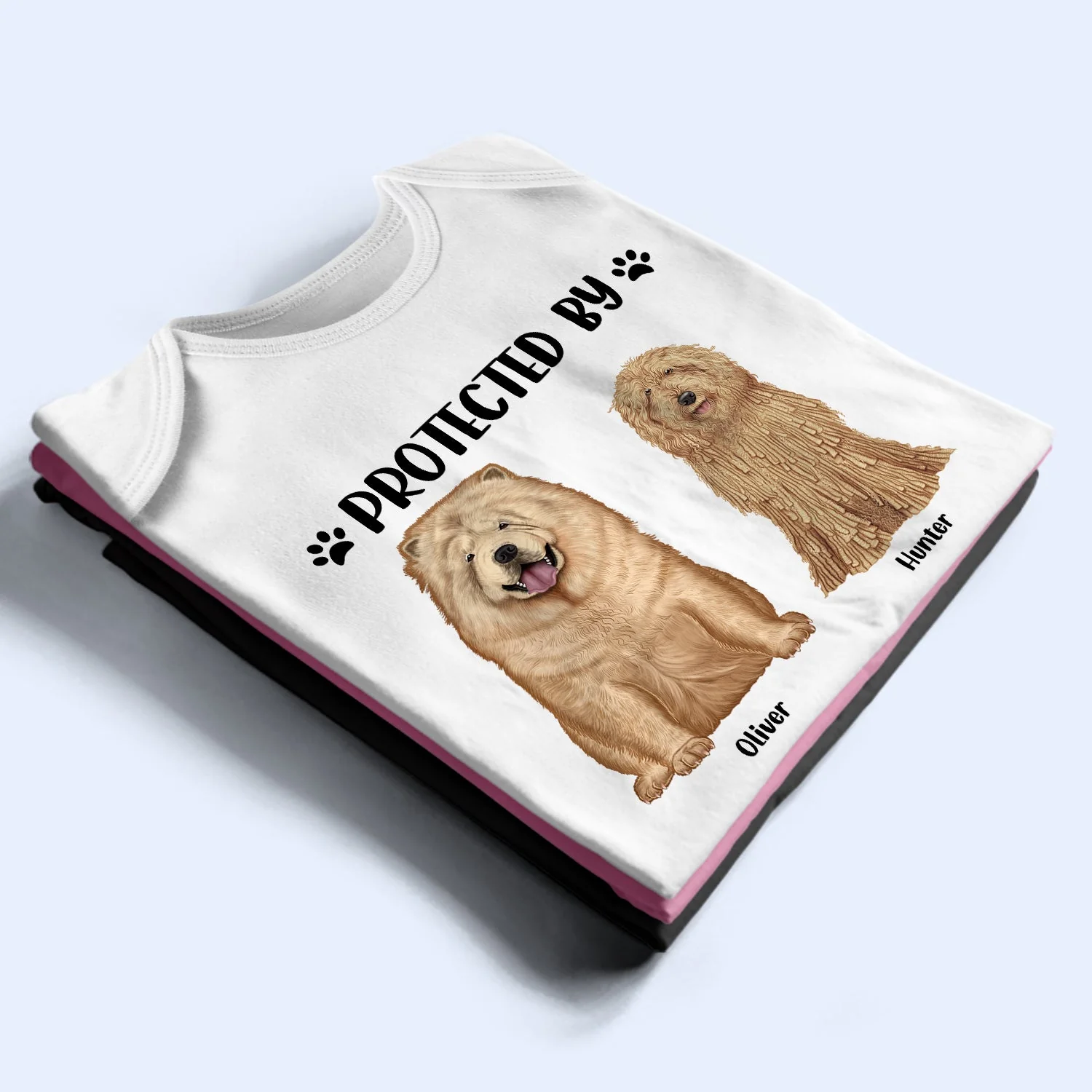 Dog Lovers Protected By - Gift For Baby, Baby Shower, New Baby - Personalized Baby Onesie - Image 3