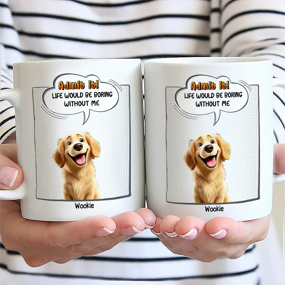 Dog Lovers We Woof You Every Day - Personalized Mug - Image 2