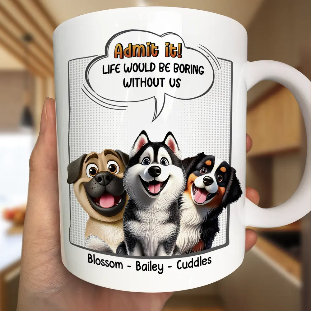 Dog Lovers We Woof You Every Day - Personalized Mug - Image 3