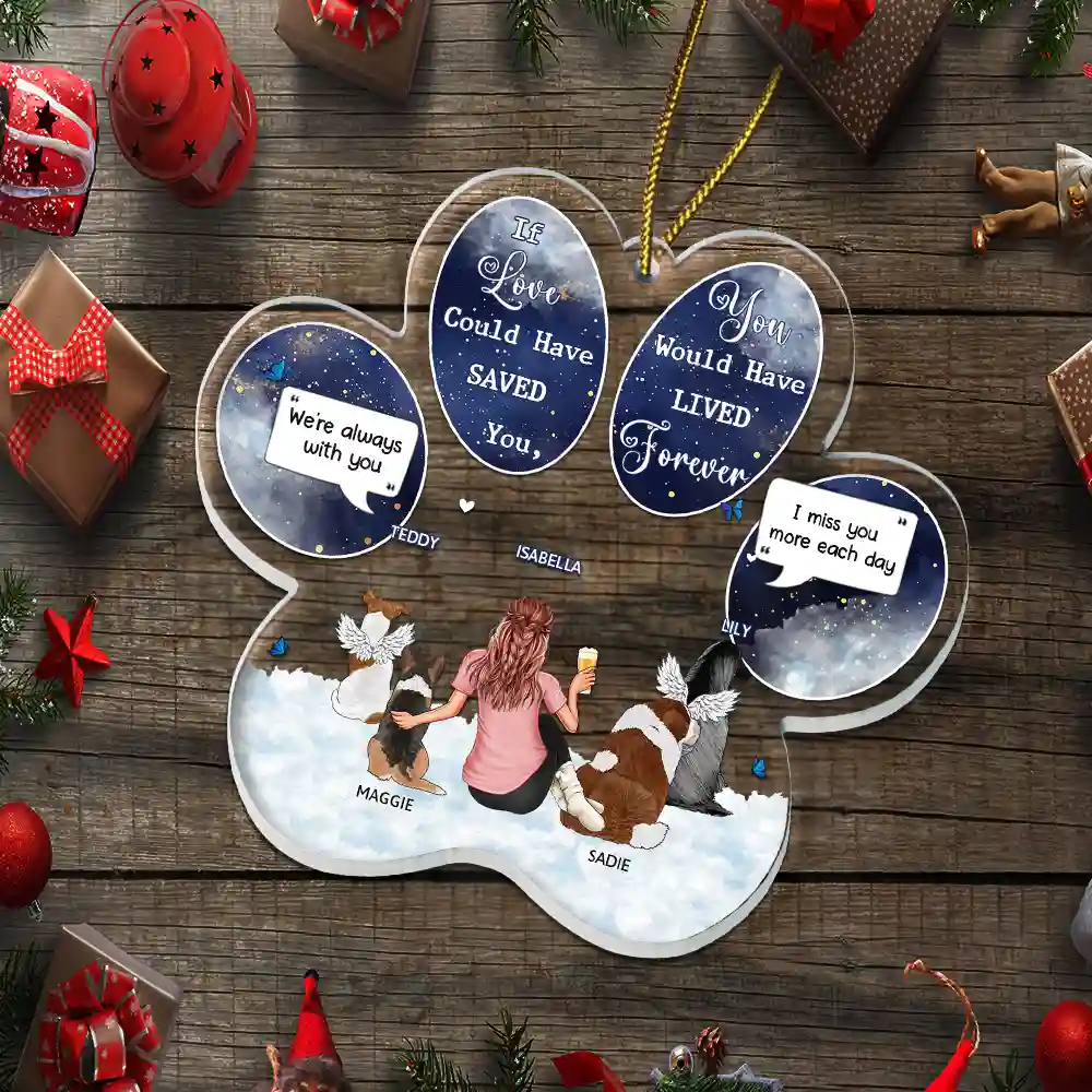 Dog Memorial You Were My Favorite Hello And Hardest Goodbye - Personalized Custom Shaped Acrylic Ornament - Image 5