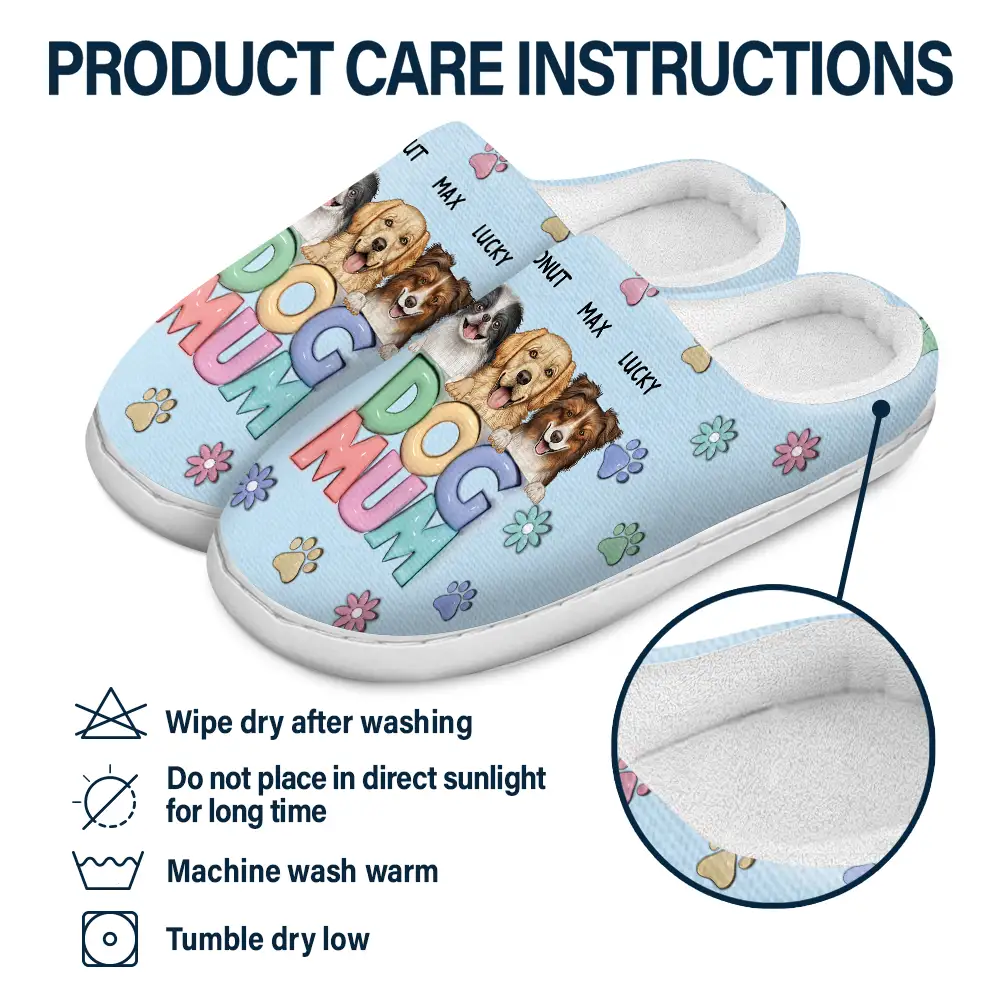 Dog Mom Cat Mom - Personalized Fluffy Slippers - Image 6