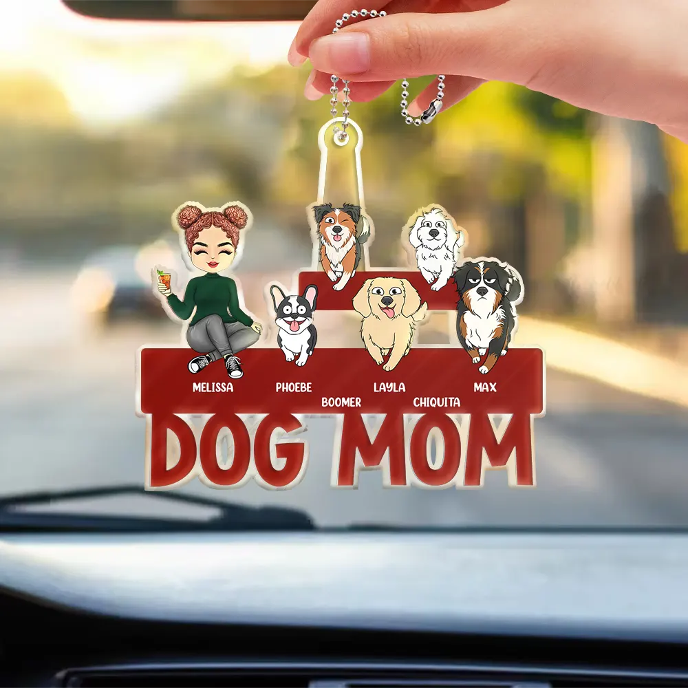 Dog Mom Dog Dad Funny Go Forward Pet - Personalized Acrylic Car Hanger - Image 3