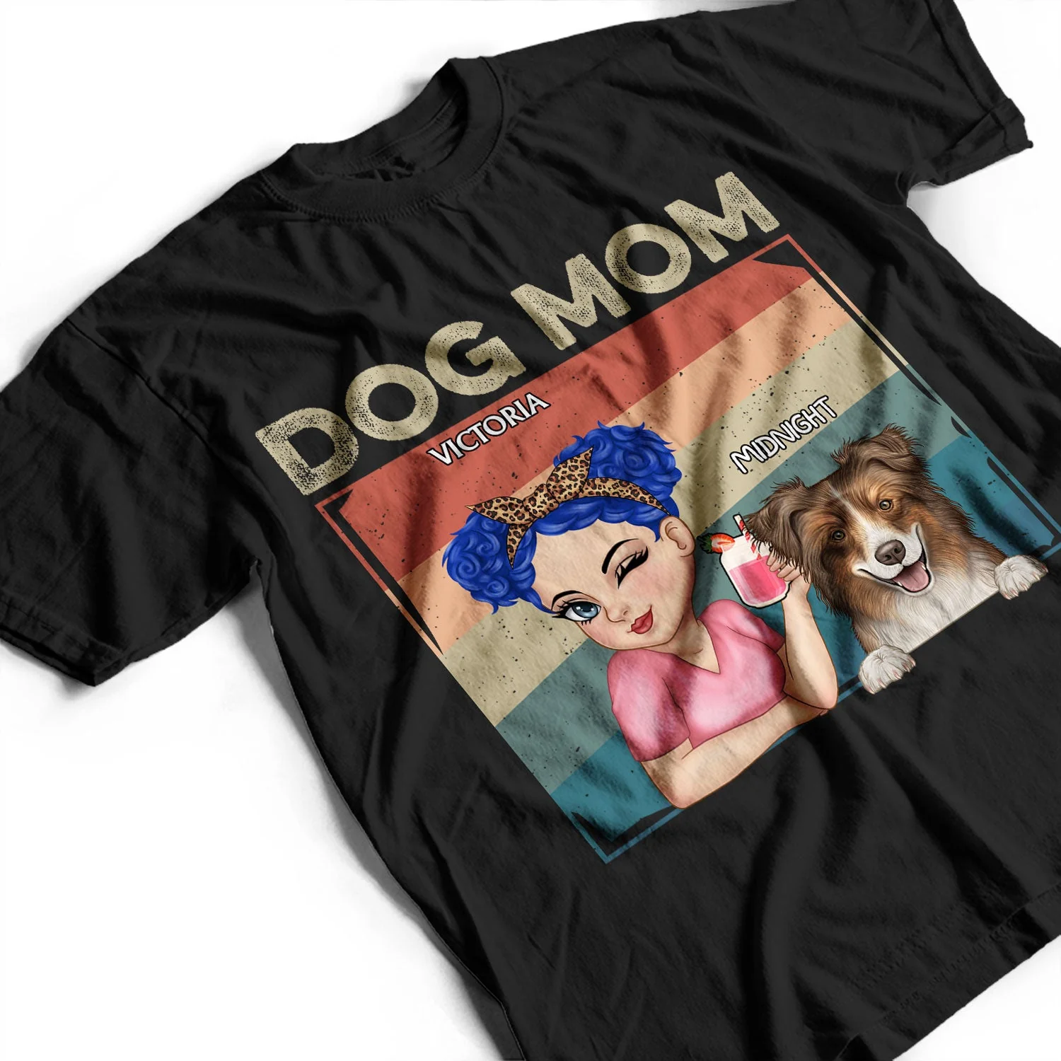 Dog Mom - Funny Gift For Dog Lovers, Pet Lovers - Personalized T Shirt - Image 3