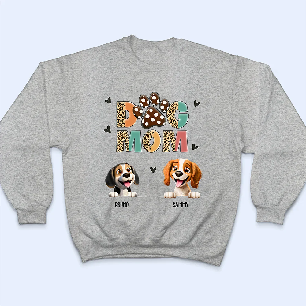 Dog Mom Leopard 3D Effect - Personalized T Shirt - Image 5