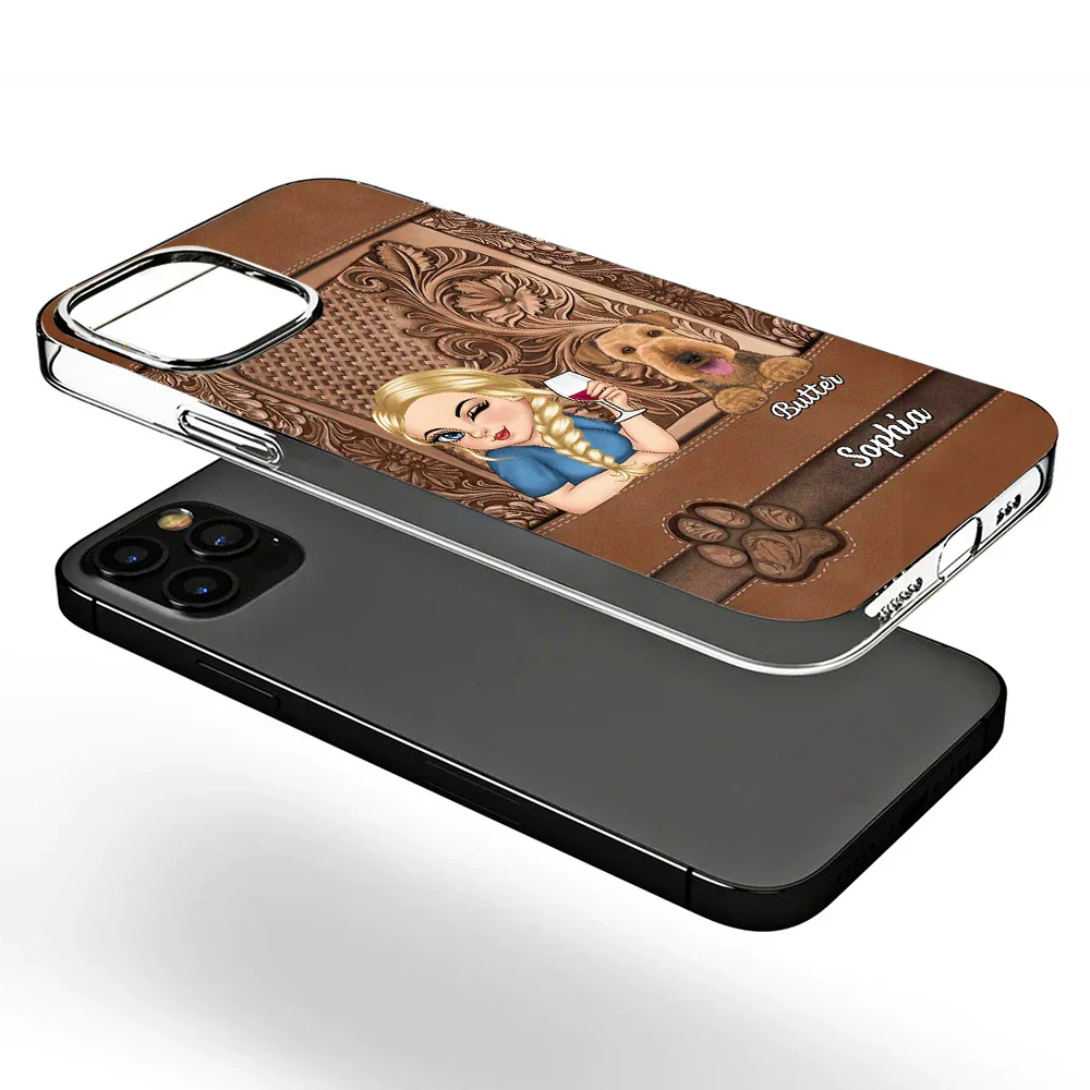 Dog Mom - Personalized Clear Phone Case - Image 3