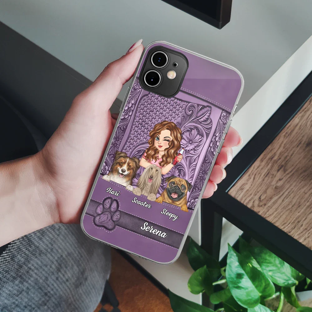 Dog Mom - Personalized Clear Phone Case - Image 4