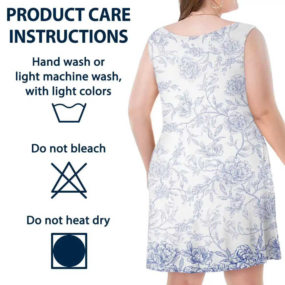 Dog Mom Toile De Jouy Style - Personalized Sleeveless Tank Dress - Image 6