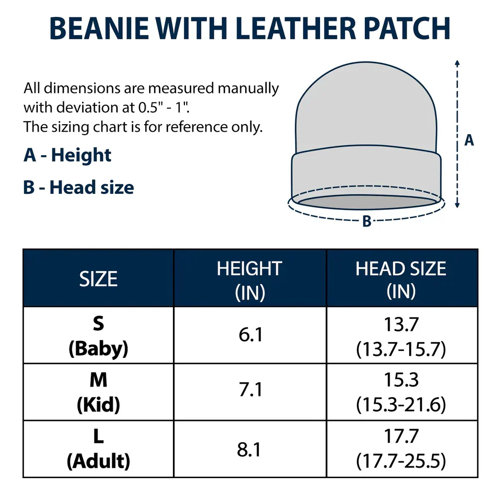 Dog New Best Friend New Baby - Personalized Beanie With Leather Patch - Image 3