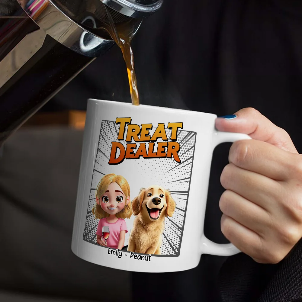 Dog Treat Dealer 3D Effect - Personalized Mug - Image 5