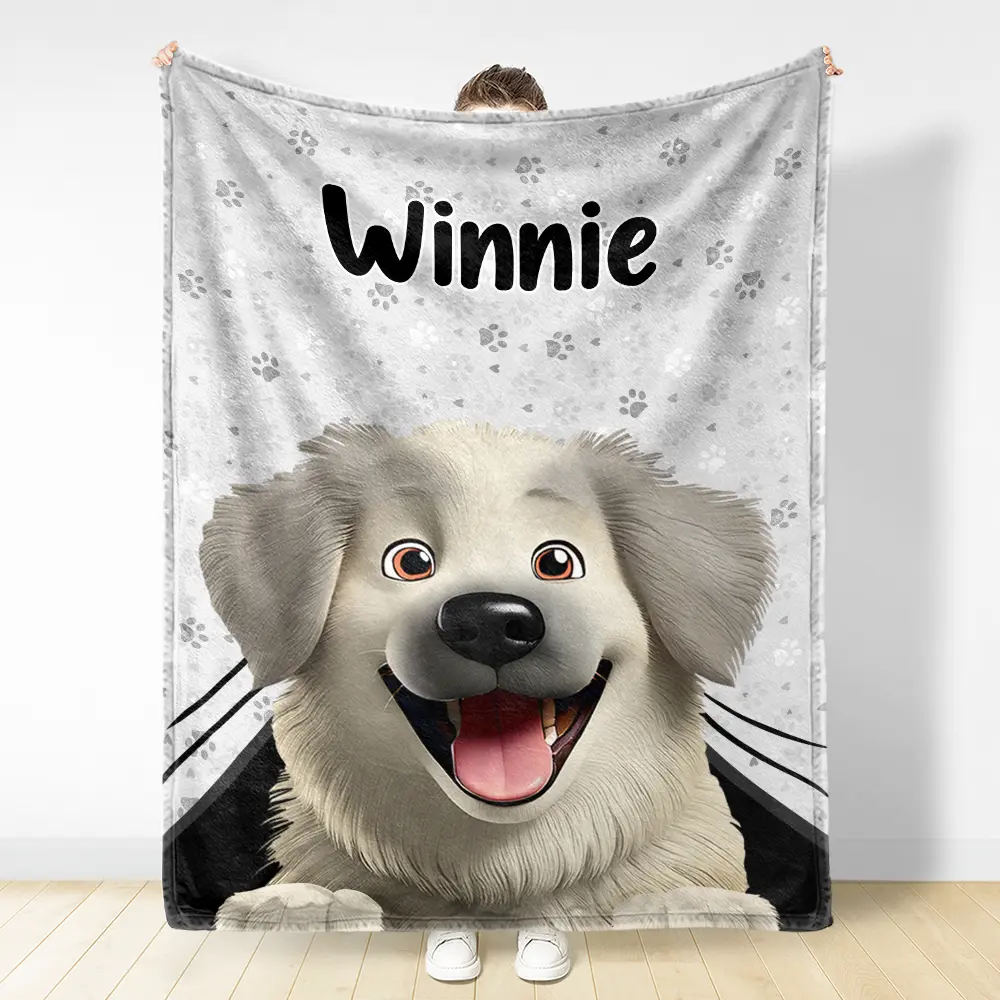Dogs Make Life Better - Personalized Fleece Blanket, Sherpa Blanket - Image 3
