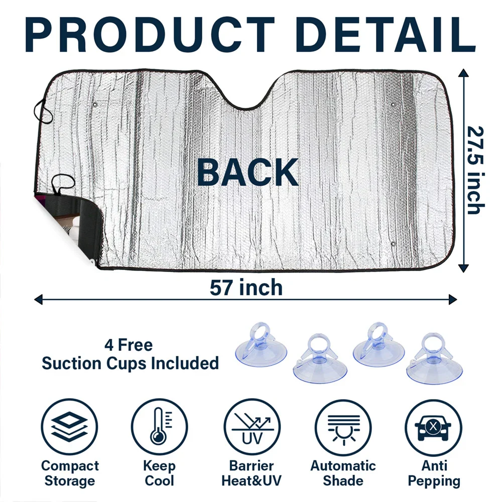 Dog's Trip 3D Cartoon Effect - Personalized Auto Sunshade - Image 4