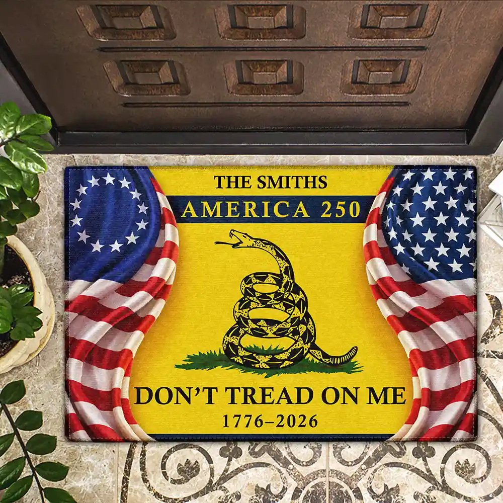 Dont Tread On Me America 250th - Personalized Doormat - Image 2