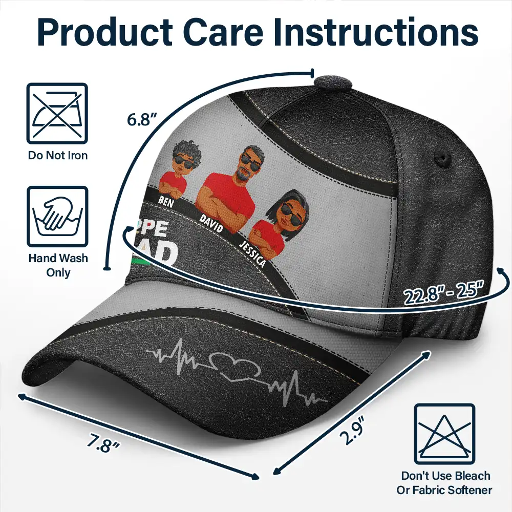 Dope Black Dad Best Dad Ever - Personalized Classic Cap - Image 6