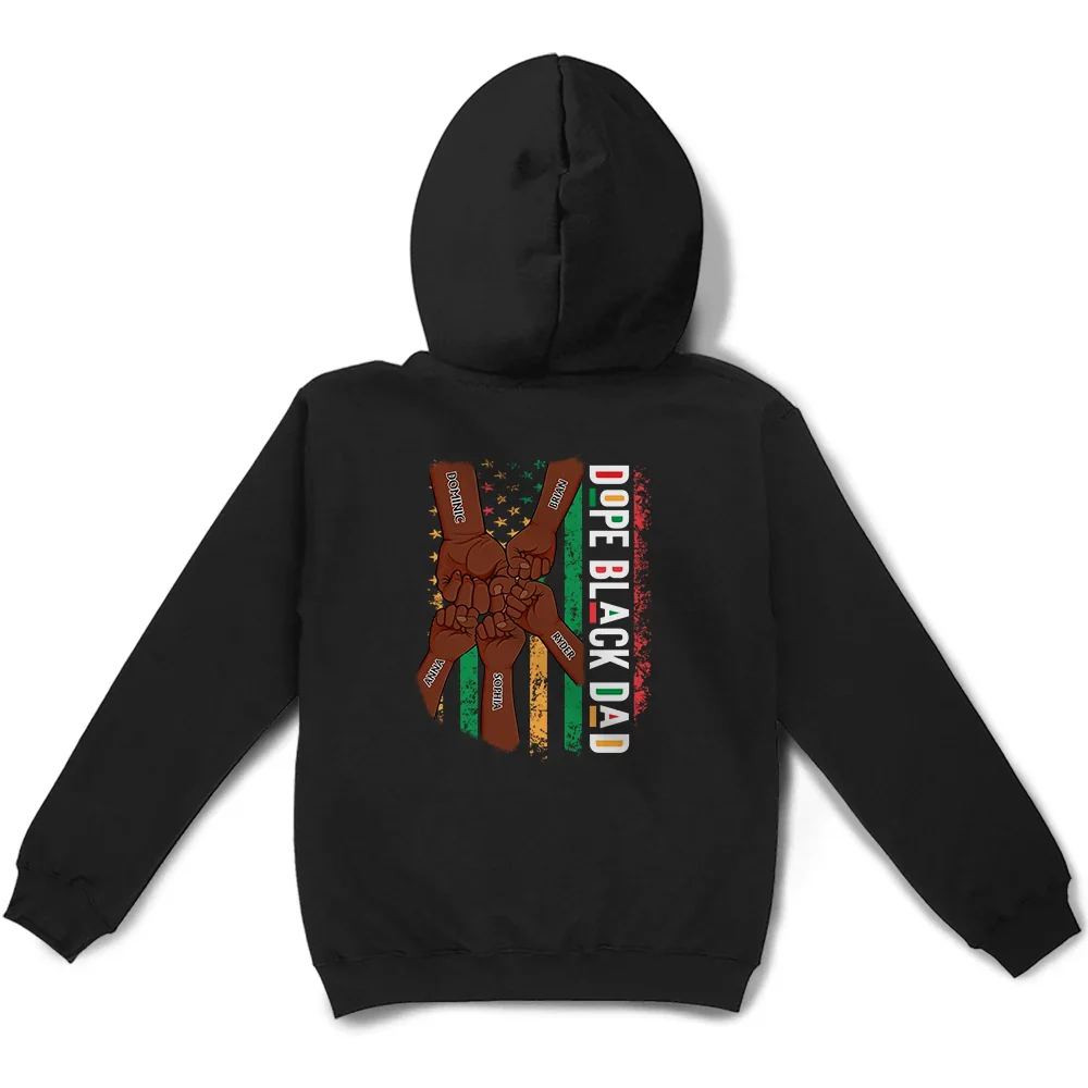 Dope Black Dad - Personalize T Shirt - Image 4