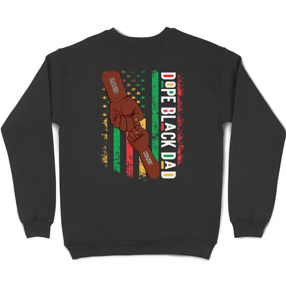 Dope Black Dad - Personalize T Shirt - Image 5