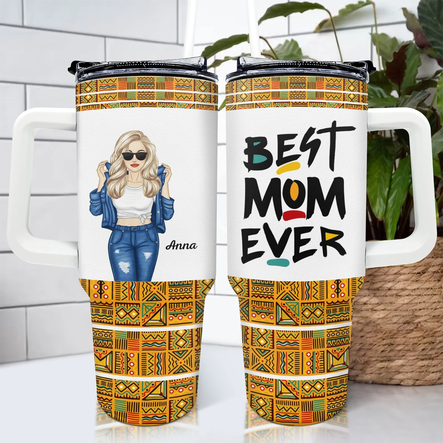 Dope Black Mom - Gift For Mom - Personalized 40oz Tumbler With Straw - Image 4