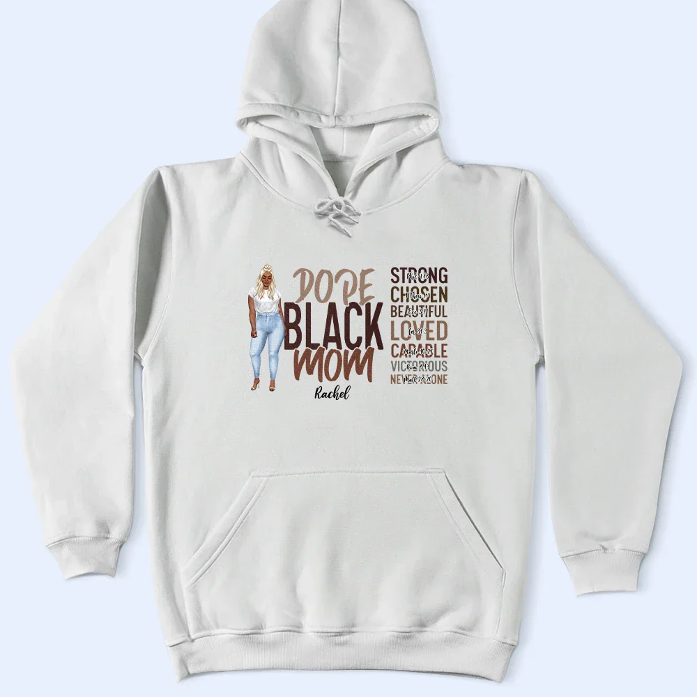 Dope Black Mom - Personalized T Shirt - Image 4