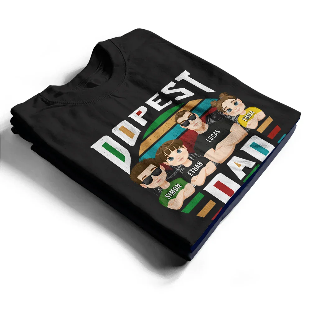 Dopest Dad - Personalized T Shirt - Image 2