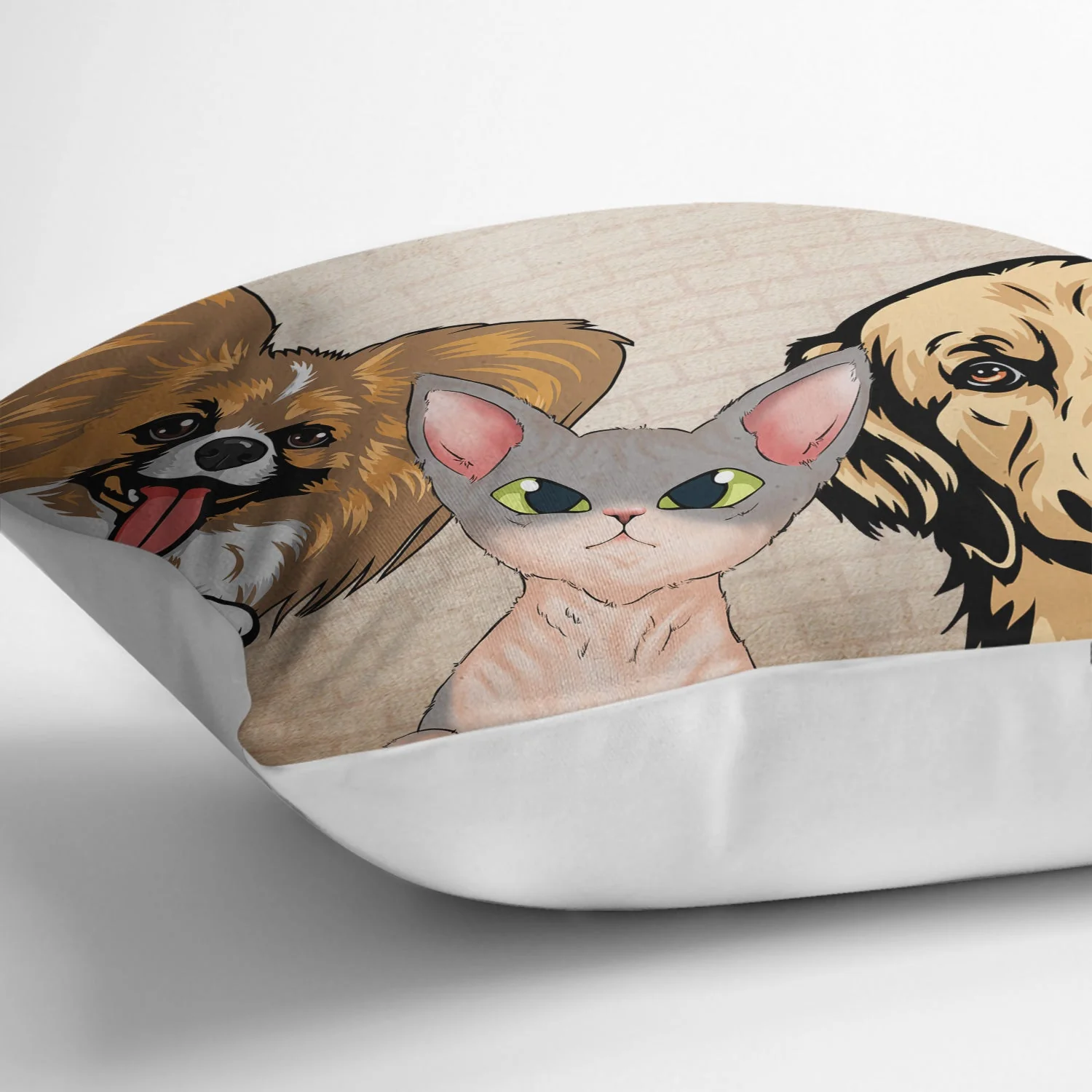 Double Trouble - Gift For Dog Lovers & Cat Lovers - Personalized Custom Pillow - Image 3