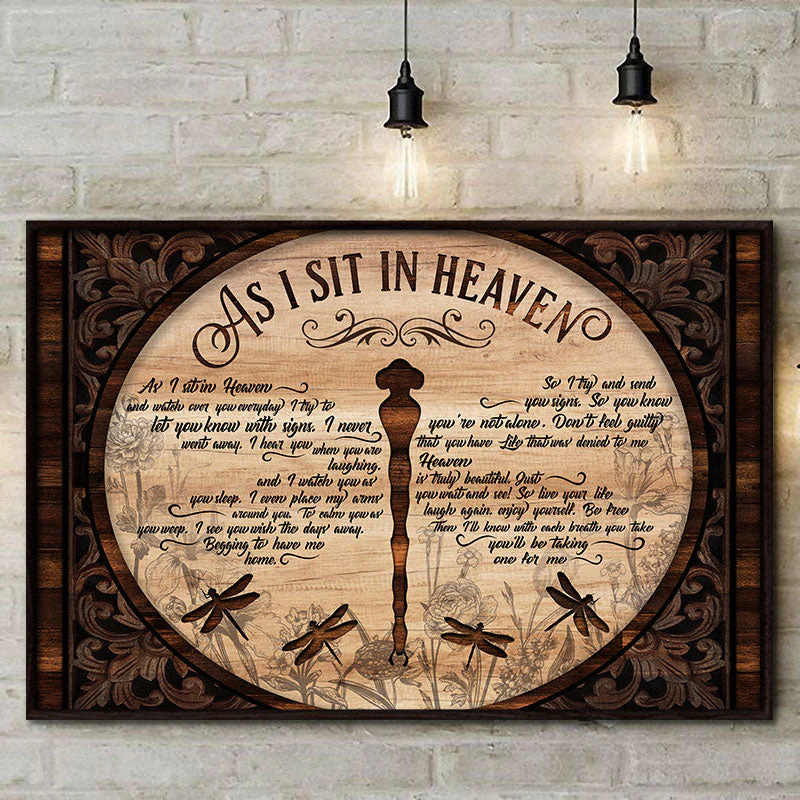 Dragonfly As I Sit In Heaven Customized Poster - Image 2