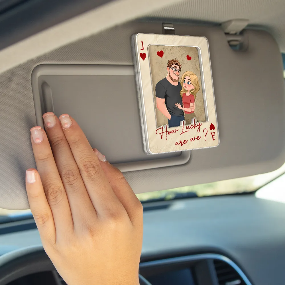 Drive Safe Handsome Vintage Playing Card - Personalized Custom Shaped Acrylic Car Visor Clip - Image 4