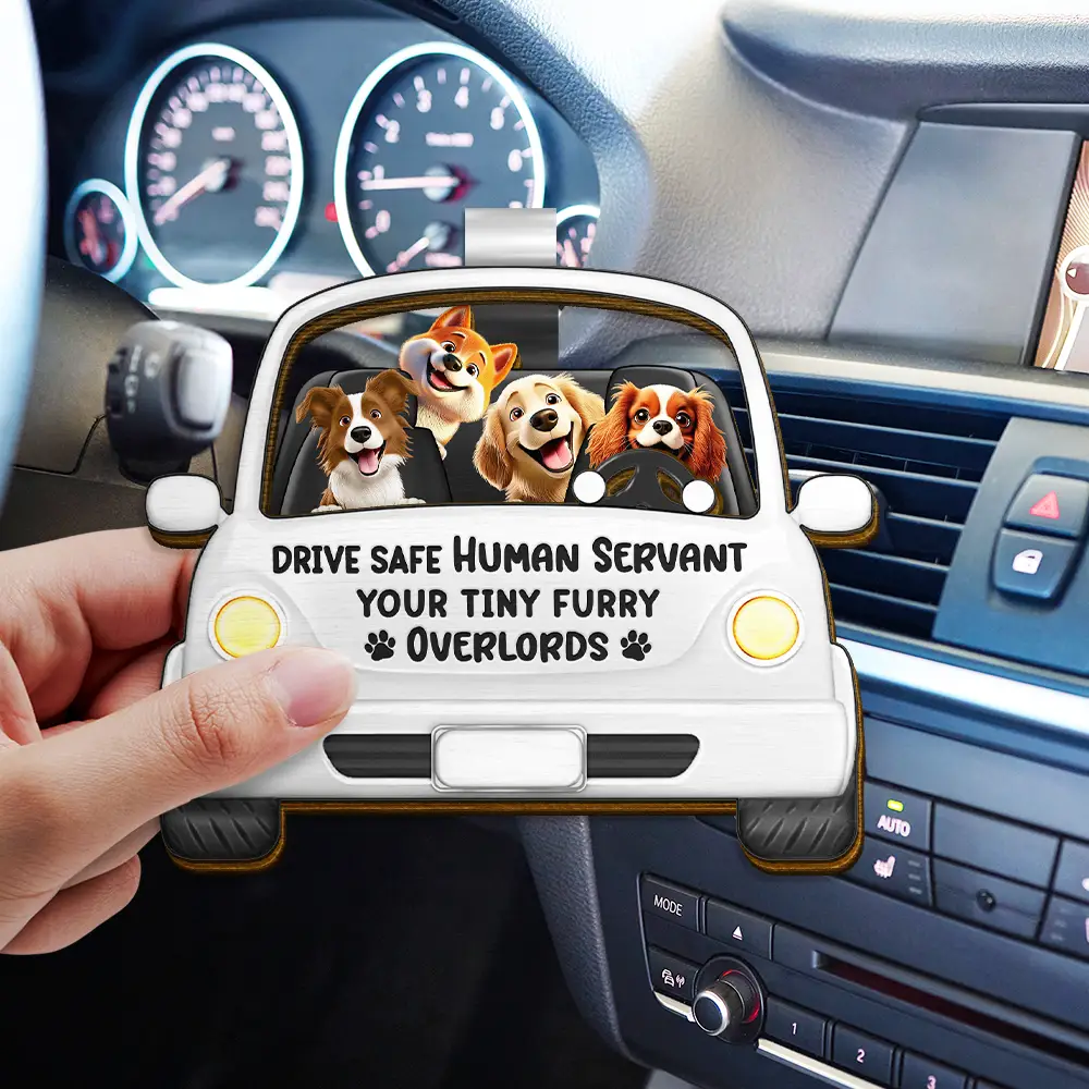 Drive Safe Human Servant - Personalized Custom Shaped Car Visor Clip - Image 3