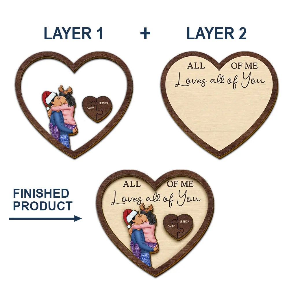 Drive Safe I Love You Kissing Couples Heart - Personalized Custom Shaped Car Visor Clip - Image 5