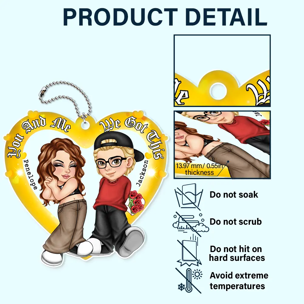 Drive Safe I Love You - Personalized Acrylic Car Hanger - Image 5