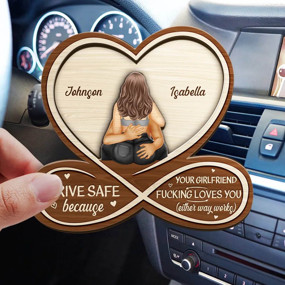Drive Safe Your Wife Loves You - Personalized Custom Shaped Car Visor Clip - Image 3
