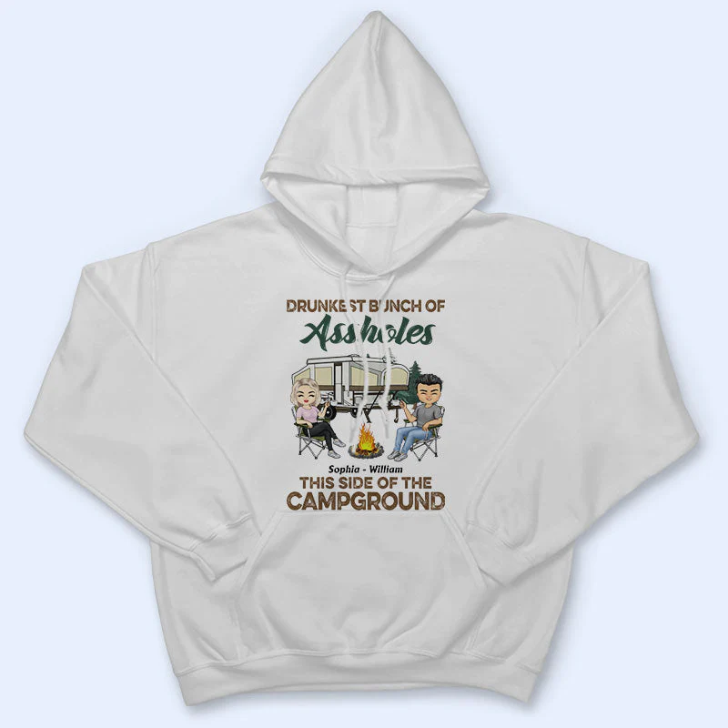 Drunkest This Side Of The Campground - Gift For Camping Friends - Personalized Custom T Shirt - Image 4