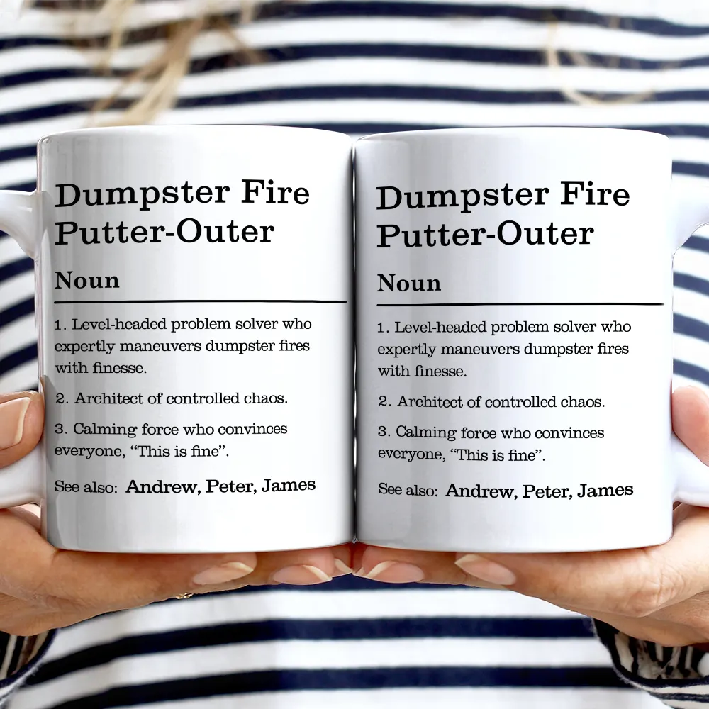 Dumpster Fire Response Team Definition - Personalized Mug - Image 2