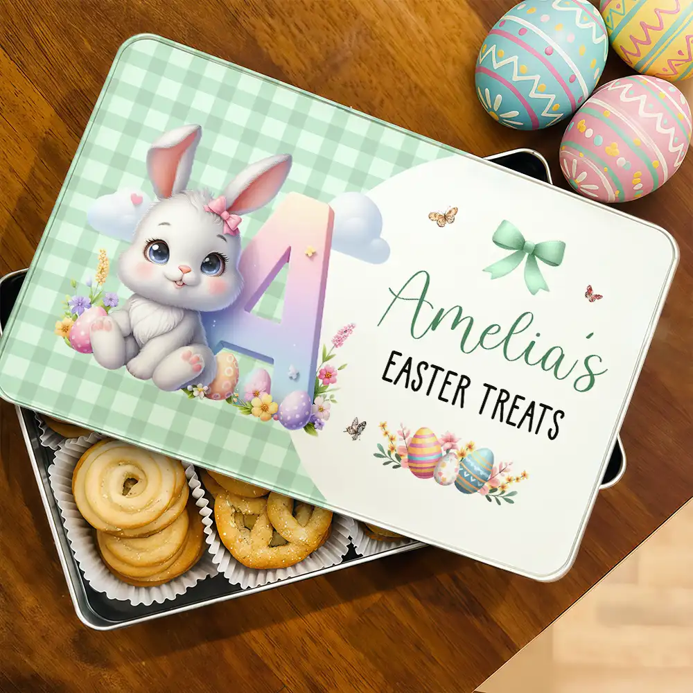 Easter's Treat - Personalized Metal Biscuit Tin - Image 2