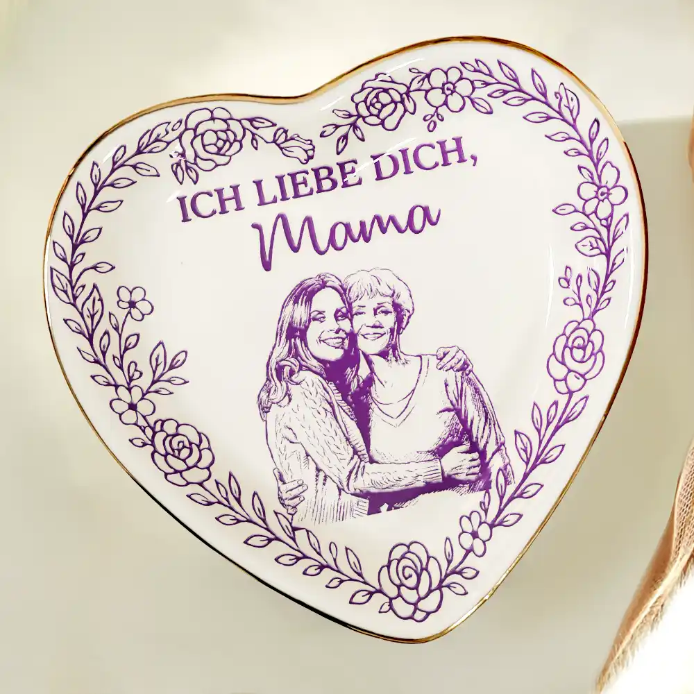 Eigenes Foto Als Bleistiftskizze Ich Liebe Dich Mama Oma - Personalisierte Schmuckschale - Image 6