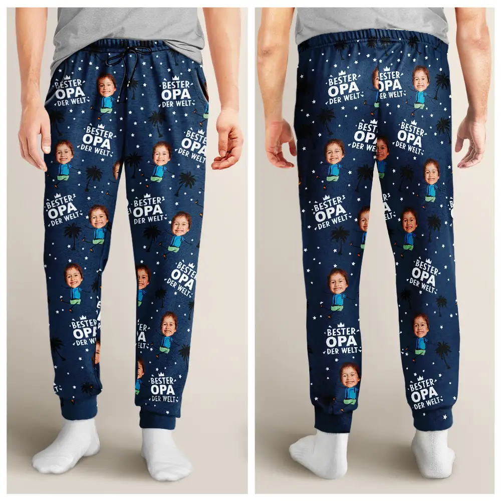 Eigenes Foto Beste Eltern Und Großeltern der Welt - Personalisiertes Pyjamahose - Image 5