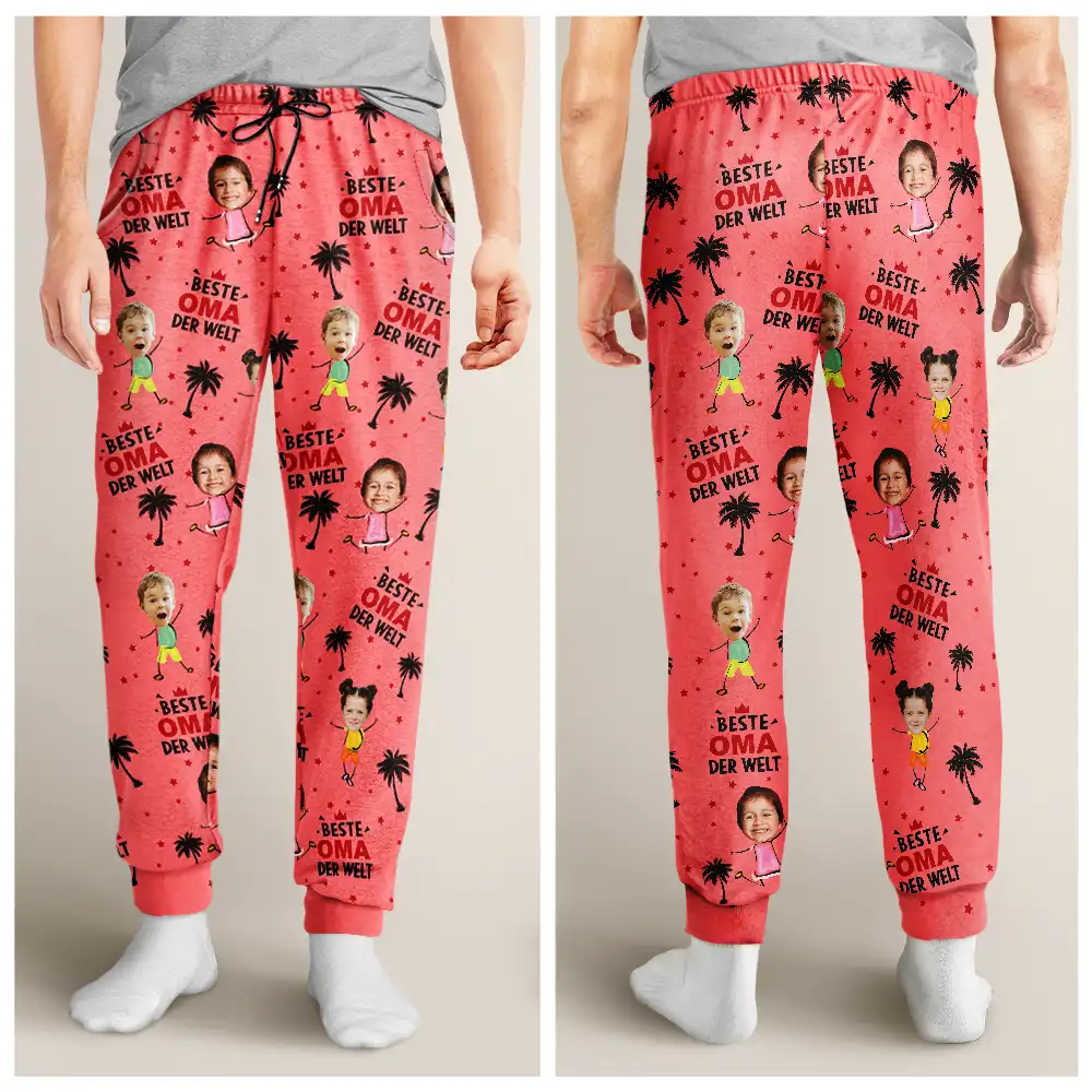 Eigenes Foto Beste Mama Oma Der Welt - Personalisierte Pyjamahose - Image 5