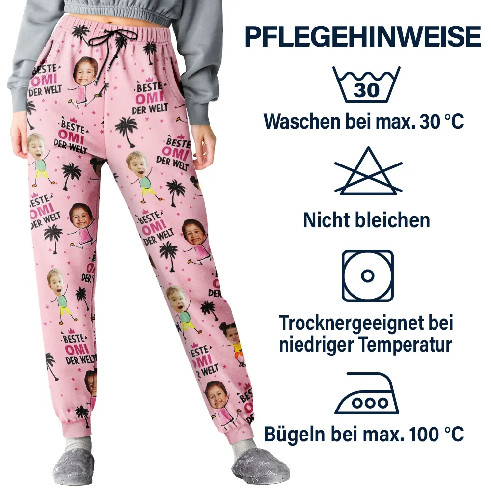 Eigenes Foto Beste Mama Oma Der Welt - Personalisierte Pyjamahose - Image 6