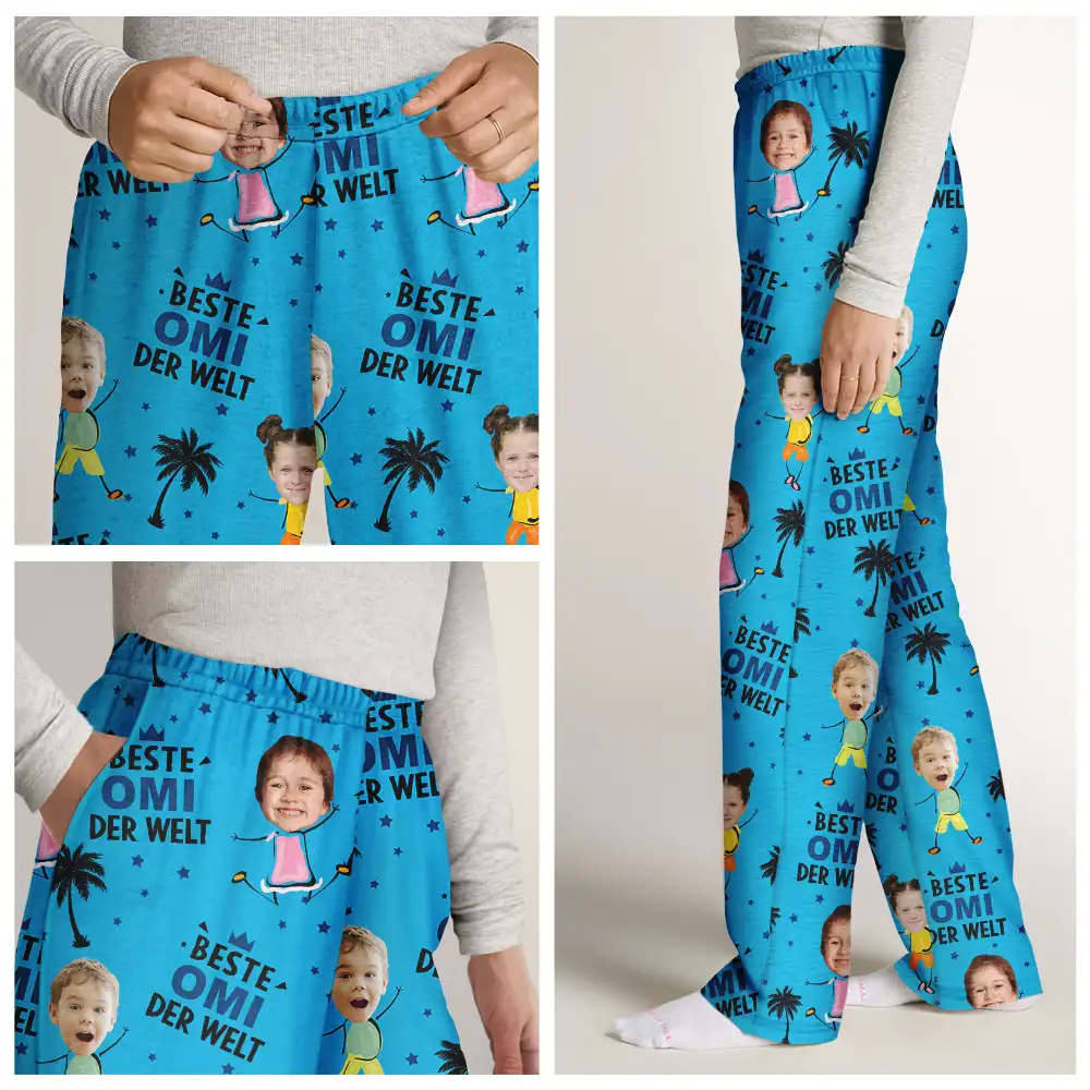 Eigenes Foto Beste Mama Oma Der Welt - Personalisierte Pyjamahose - Image 8