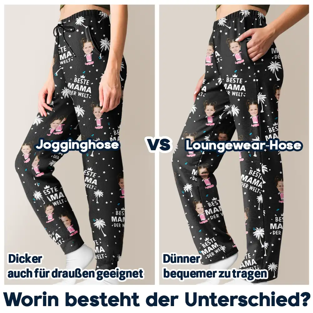 Eigenes Foto Bester Papa Beste Mama Der Welt - Personalisiertes Pyjamahose - Image 7