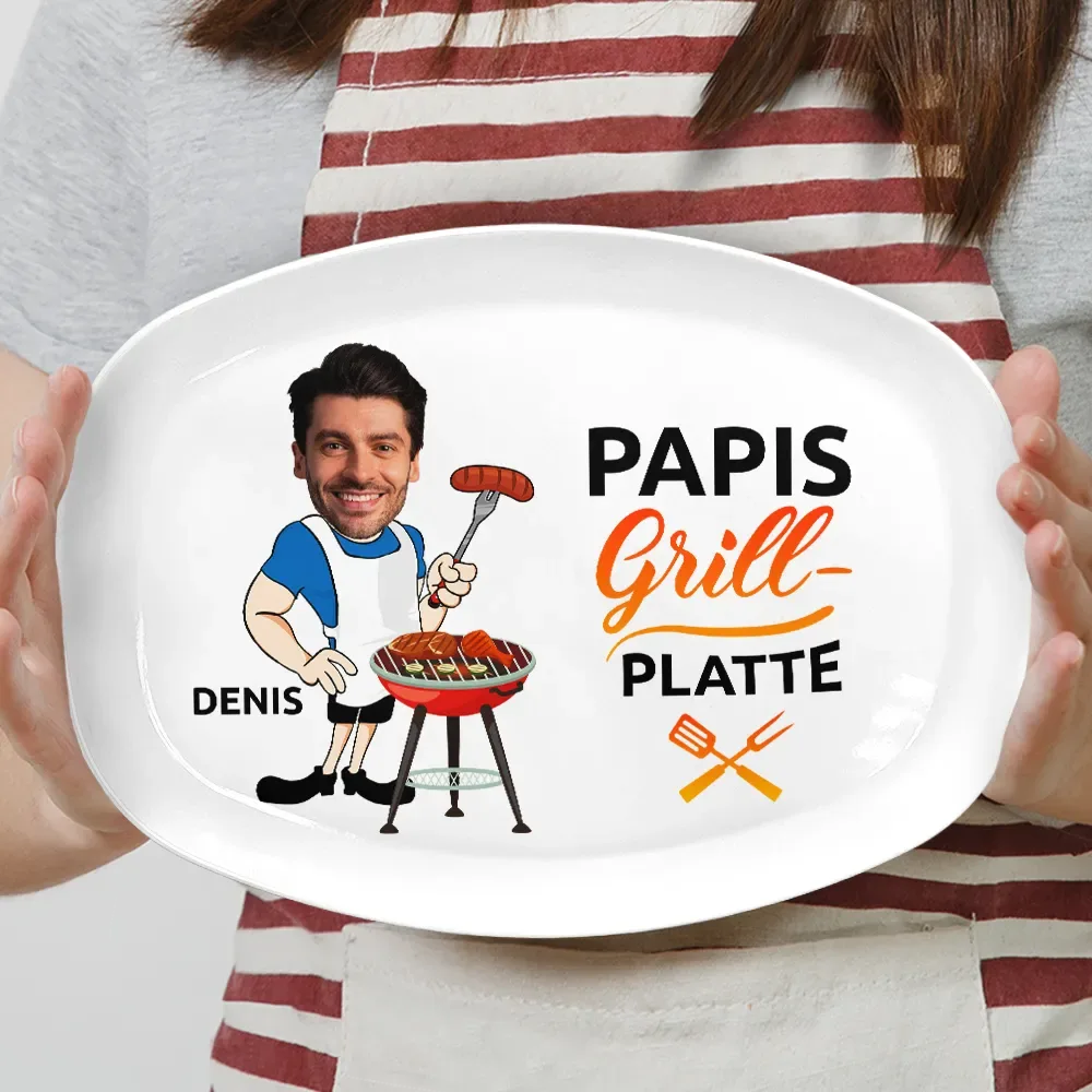 Eigenes Foto Papas Grillplatte - Personalisierte Platte - Image 5