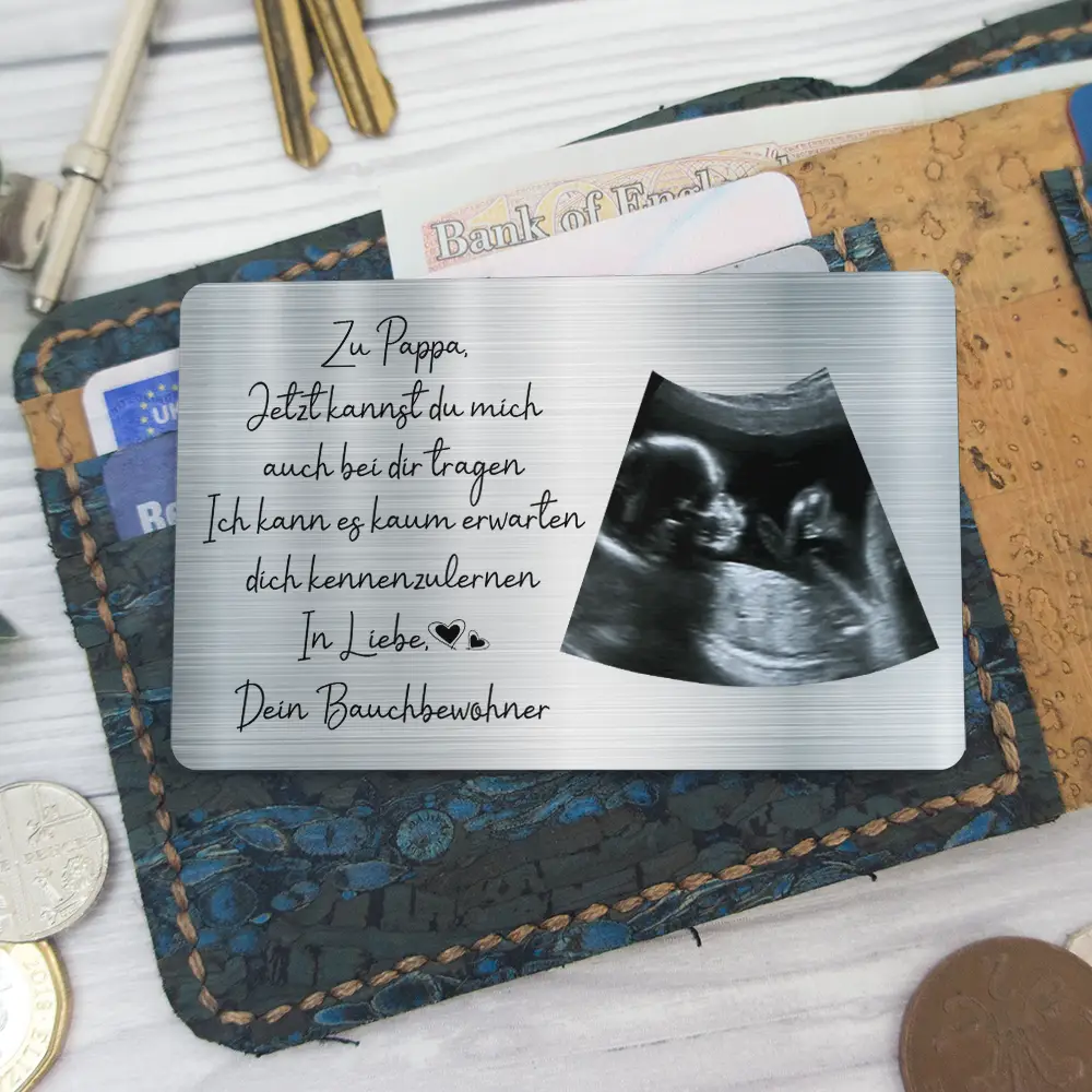 Eigenes Foto Zu Papa Jetzt Kannst Du Mich Auch Bei Dir Tragen - Personalisierte Aluminium-Brieftaschenkarte - Image 6