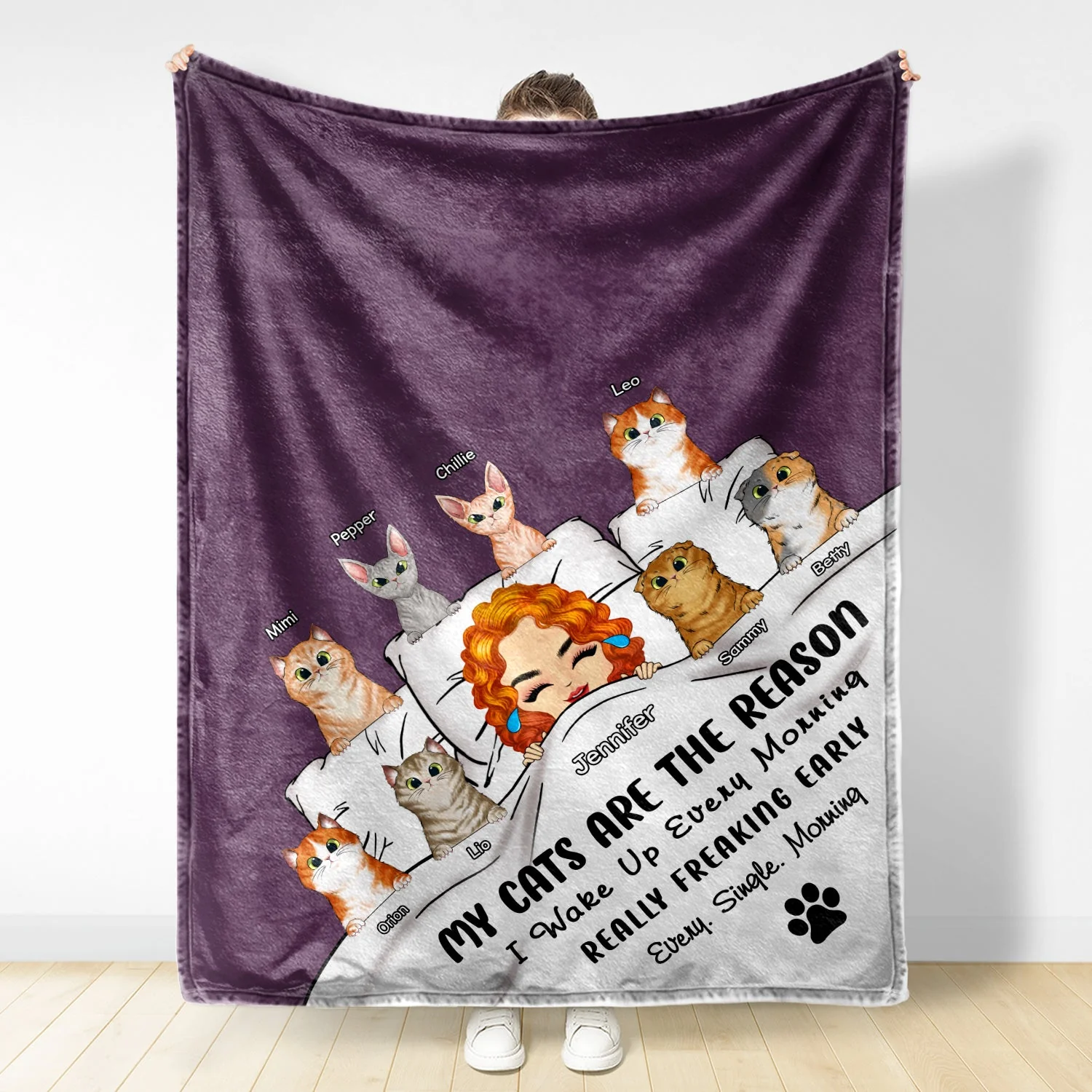 Every Single Morning - Gift For Dog Mom, Dog Dad, Cat Mom, Cat Dad - Personalized Custom Fleece Blanket - Image 2