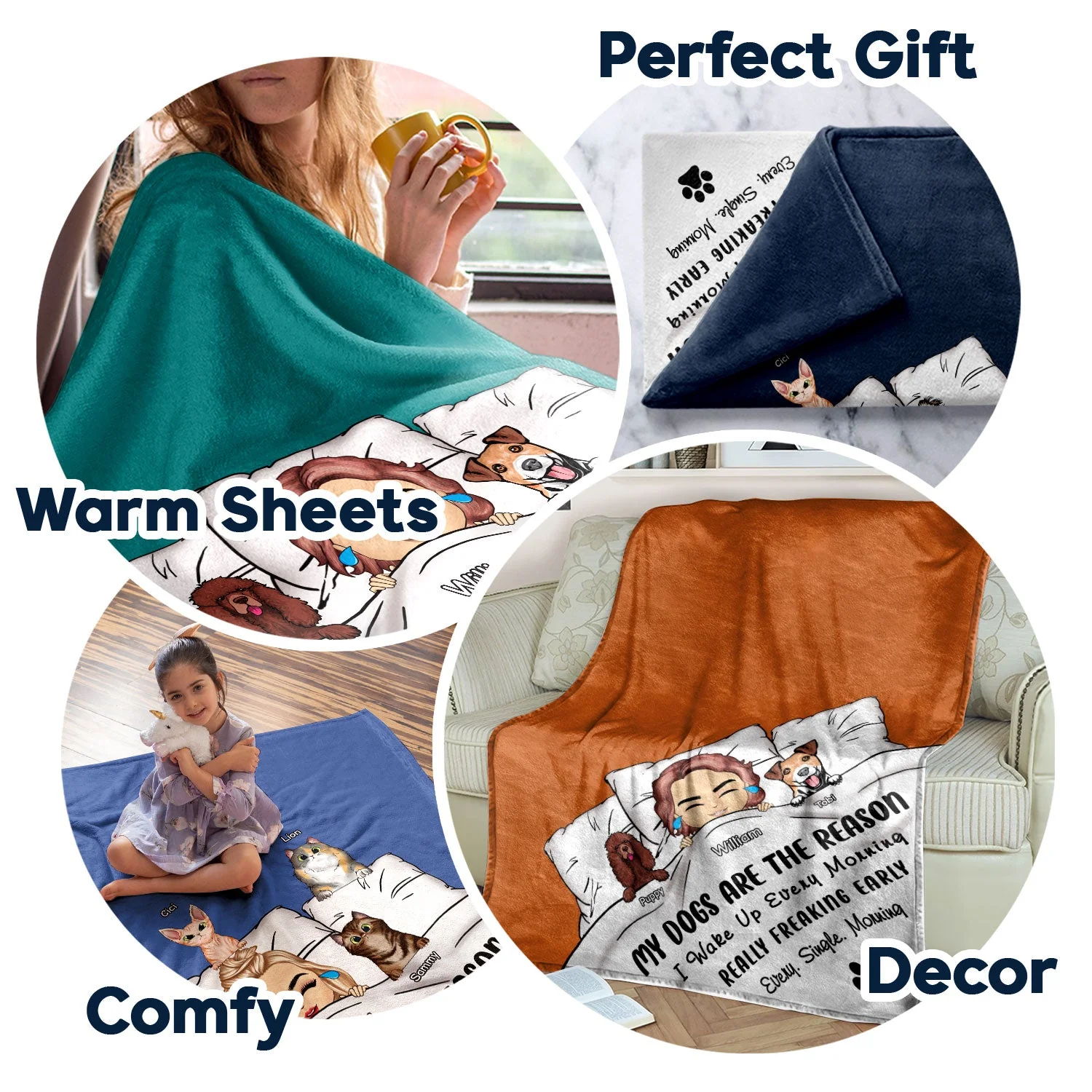 Every Single Morning - Gift For Dog Mom, Dog Dad, Cat Mom, Cat Dad - Personalized Custom Fleece Blanket - Image 5