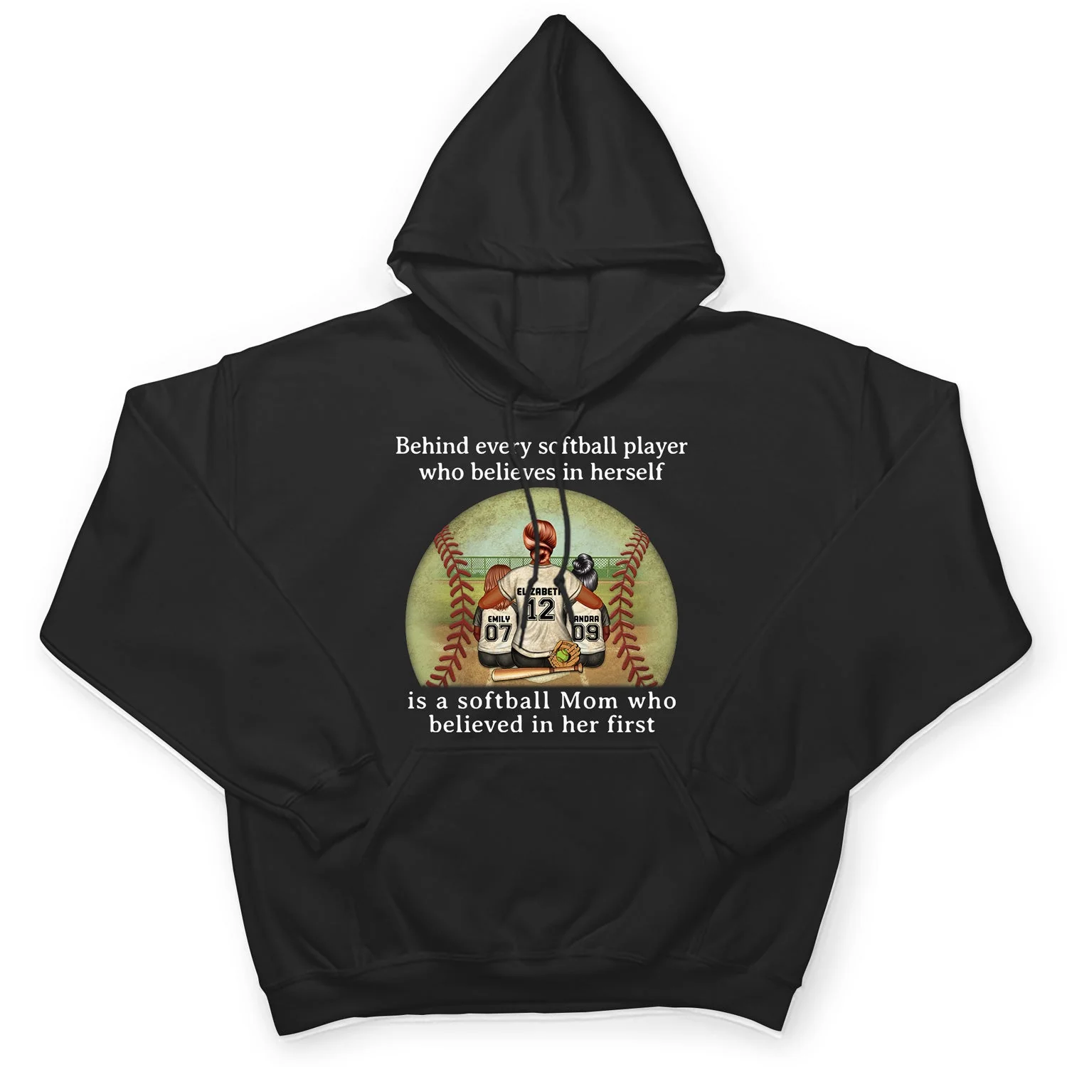 Every Softball Player Who Believes In - Birthday, Loving Gift For Sport Fan, Mom, Mother - Personalized Custom T Shirt - Image 4